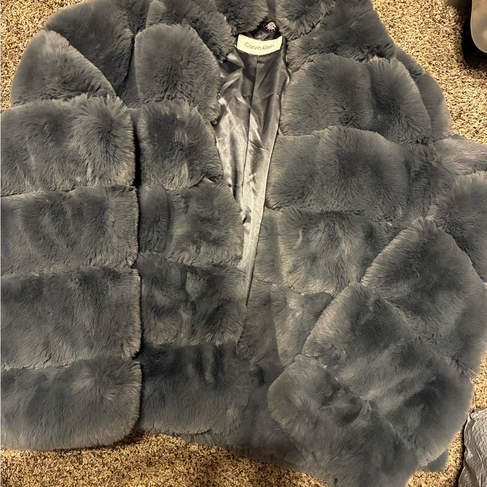 Calvin Klein Charcoal Teddy Jacket